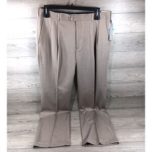 Perry Ellis Portfolio Travel Luxe Pants Men's 36x34 Taupe Classic Fit Dress NWT